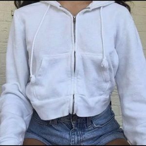 Brandy Melville Crop Zip Hoodie